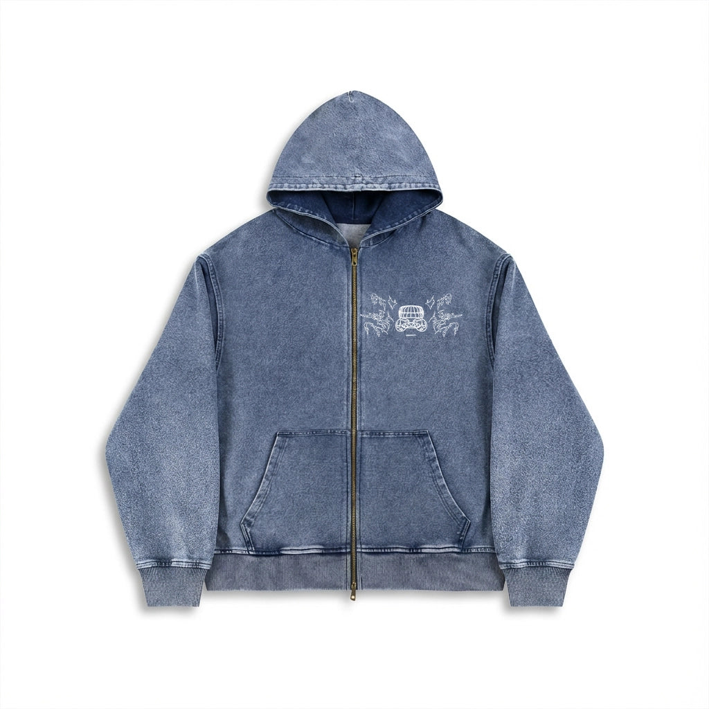WASHED ZIP
