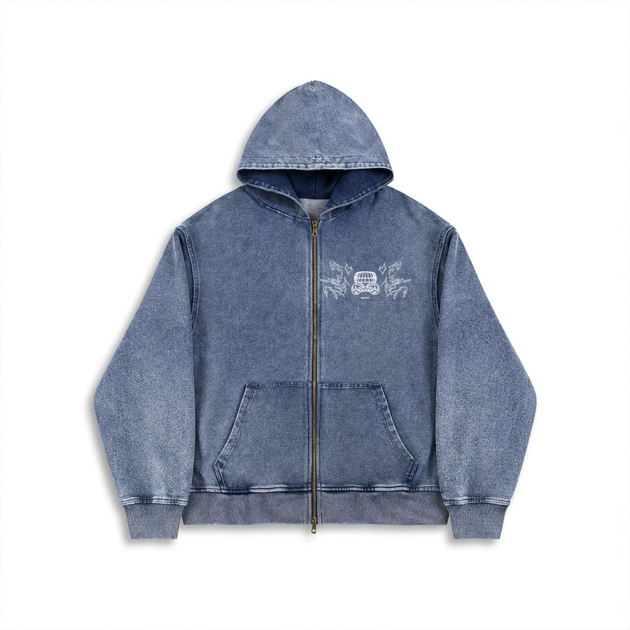 WASHED ZIP 1
